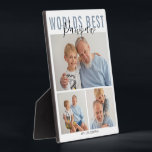 Modern Worlds Best Pawpaw 3 Photo Plaque<br><div class="desc">A modern photo collage birthday,  christmas,  fathers day,  special occassion gift,  featuring 3 photos,  and editable text,  perfect for Dad,  Grandpa,  Mom,  Grandma or any relative. The text font style,  size and background color can be changed by clicking on customize further link after personalizing.</div>