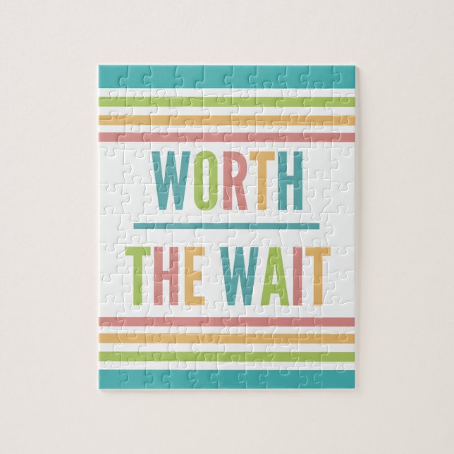 Modern Worth the Wait - Adoption, New Baby Jigsaw Puzzle (Vertical)
