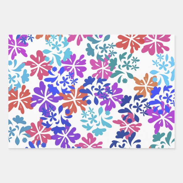 Modern Wrapping Paper Flat Sheet Set of 3 (Front)