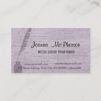 Modern Writer's Antique Pen Trendy Modern Business Card