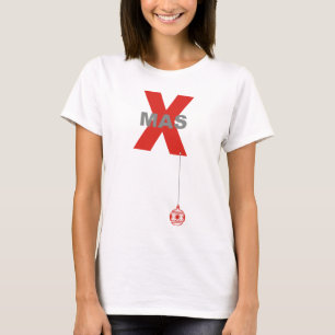 Modern Xmas with Christmas Tree Ornament T-Shirt
