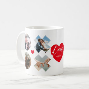 Modern xoxo Photo love heart custom name text Coffee Mug