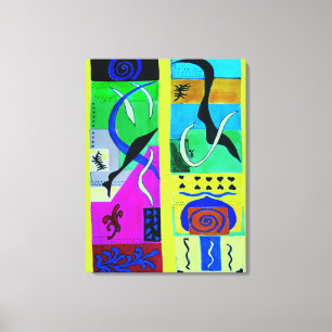 Modern Yellow Abstract Inspiration From Matisse Canvas Print