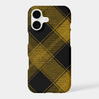 Modern Yellow and Black Buffalo Plaid iPhone 17 Ca