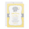 Modern Yellow and Grey Elephant Baby Shower