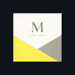 Modern Yellow and Grey Geometric Monogram Canvas Print<br><div class="desc">Illuminating Yellow and Ultimate Grey is the colours of the year 2021. Accent your room with a yellow and grey geometric designed wall pring to hop on the trend. You can even personalize the monogram. This will surely gives your home a sunny and fresh yet an edgy, chic and modern...</div>