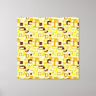 Modern Yellow & black abstract style Canvas Print