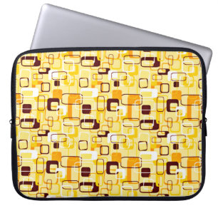 Modern Yellow & black abstract style Laptop Sleeve