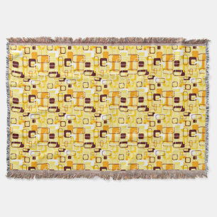 Modern Yellow & black abstract style Throw Blanket