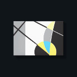 Modern Yellow black blue geometric abstract shapes Canvas Print<br><div class="desc">"Bring a sophisticated and contemporary edge to your space with our Modern Yellow Black Blue Geometric Abstract Shapes Canvas Print. This stunning piece of art is a testament to the beauty of abstract expression, offering a balanced interplay of shapes and colours that can transform any room into a modern sanctuary....</div>