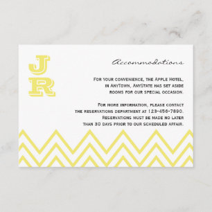 Modern Yellow Chevron Accommodations Insert