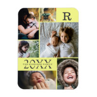 Modern Yellow Colour Block Family 6 Photo Collage