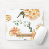 Modern Yellow Flowers & Kraft Personalized Gift Mouse Pad (With Mouse)
