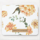 Modern Yellow Flowers & Kraft Personalized Gift Mouse Pad (Front)