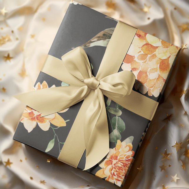 Modern Yellow Flowers Pattern Wrapping Paper (Creator Uploaded)