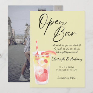 Modern Yellow Funny Photo Save The Date