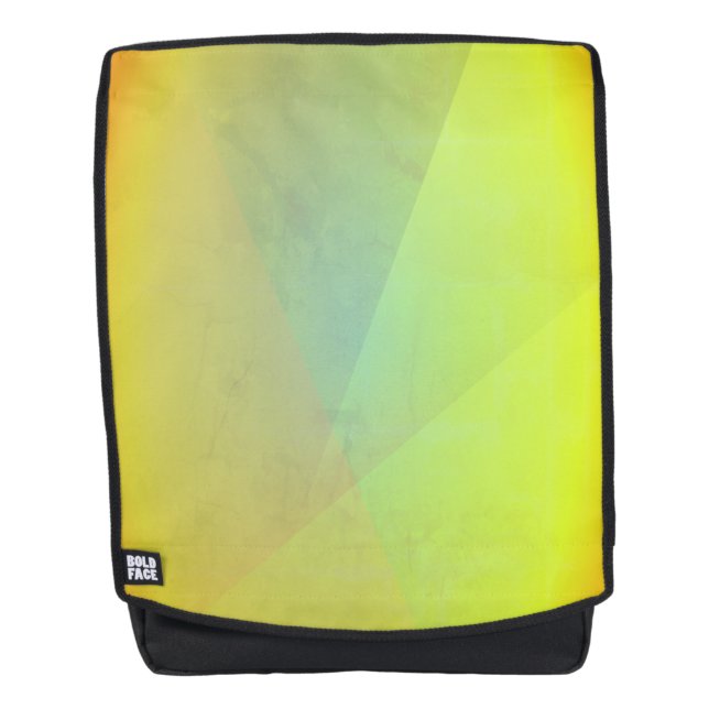 Modern Yellow Geometric Gradation Backpack (Front)