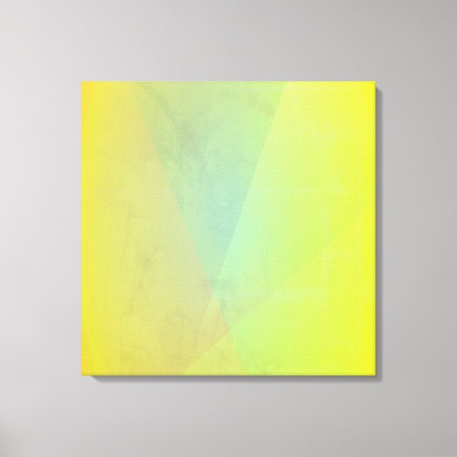 Modern Yellow Geometric Gradation Canvas Print (Front)