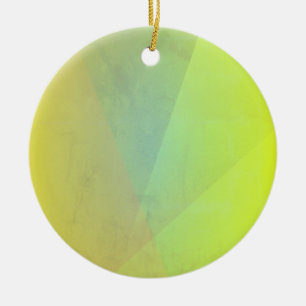 Modern Yellow Geometric Gradation Ceramic Ornament