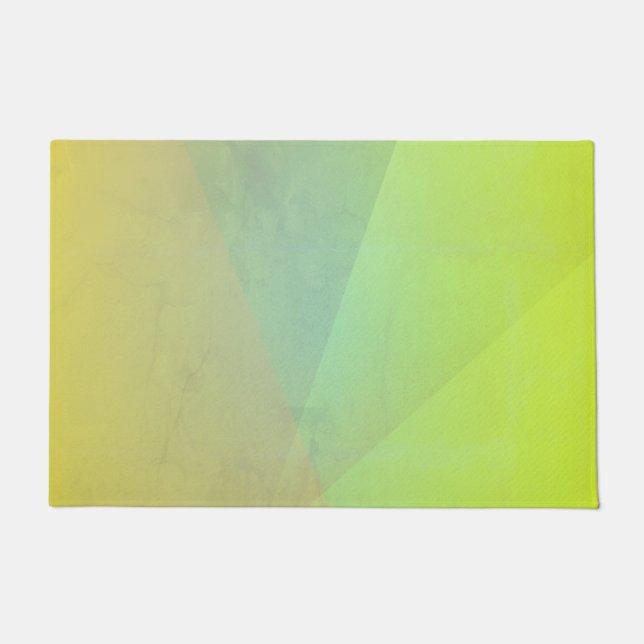 Modern Yellow Geometric Gradation Doormat (Front)