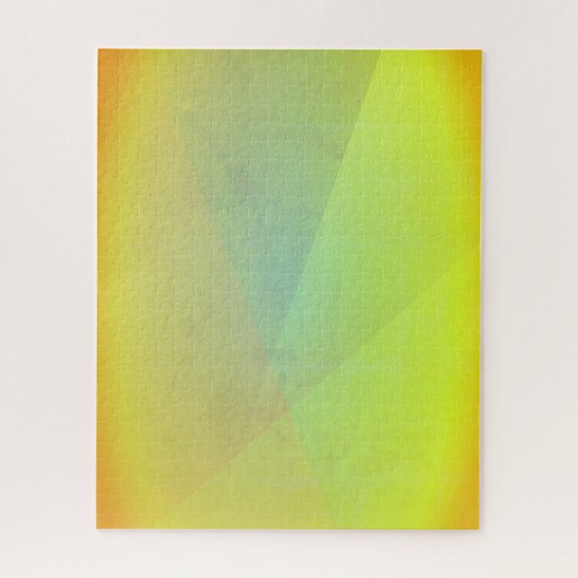 Modern Yellow Geometric Gradation Jigsaw Puzzle (Vertical)