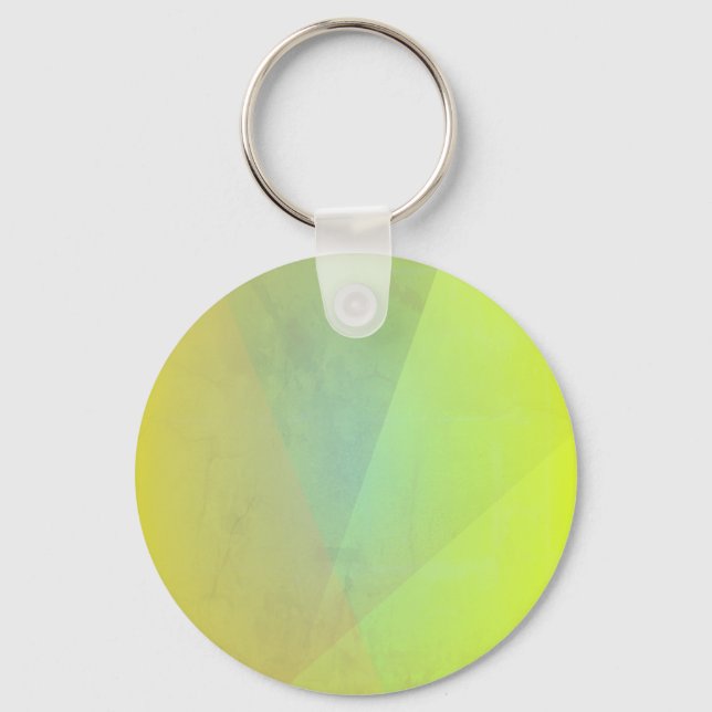 Modern Yellow Geometric Gradation Keychain (Front)