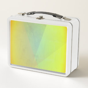 Modern Yellow Geometric Gradation Metal Lunch Box