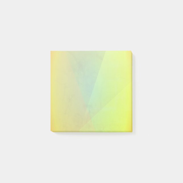 Modern Yellow Geometric Gradation Post-it Notes (Front)