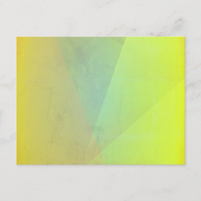 Modern Yellow Geometric Gradation Postcard (Front)