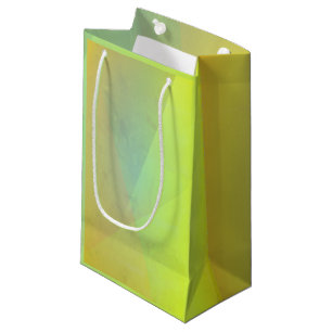 Modern Yellow Geometric Gradation Small Gift Bag