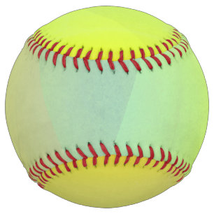 Modern Yellow Geometric Gradation Softball