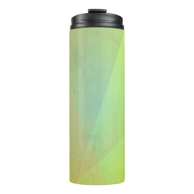 Modern Yellow Geometric Gradation Thermal Tumbler (Front)