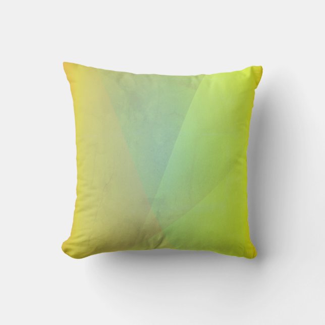 Modern Yellow Geometric Gradation Throw Pillow (Front)