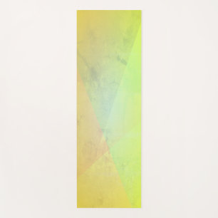 Modern Yellow Geometric Gradation Yoga Mat