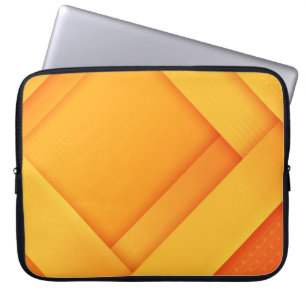 Modern Yellow Geometric Shapes Texture Laptop Sleeve
