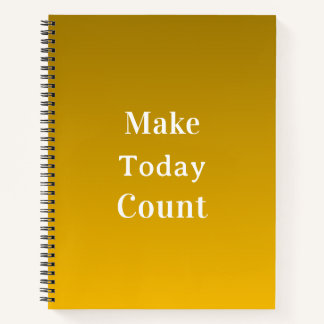 Modern Yellow Gradient Motivational Personalized Notebook