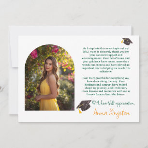 Modern Yellow Graduation Thank You Card