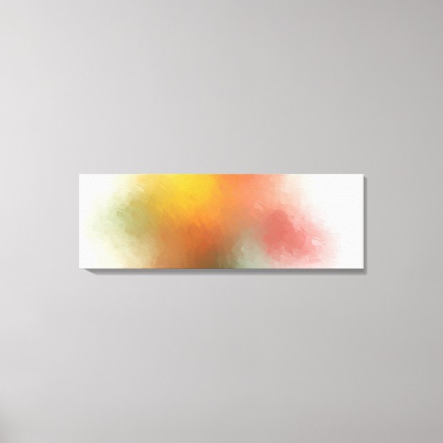Modern Yellow Green Red Pink Blue Trendy Abstract Canvas Print (Front)