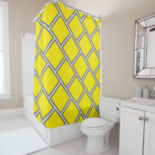 Modern Yellow Grey Brick Geometric Pattern