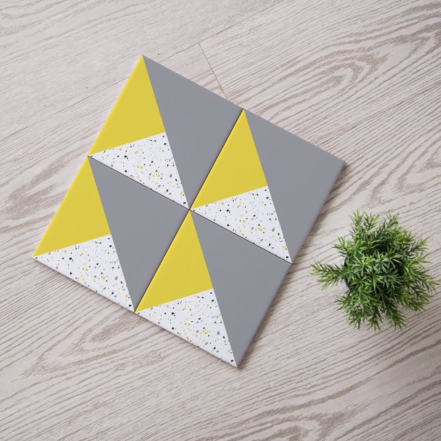 Modern Yellow Grey Terrazzo Tile (Creator Uploaded)