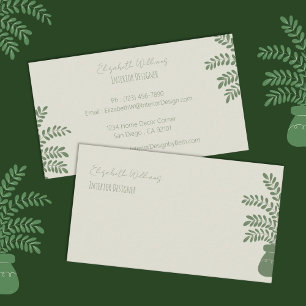 Modern Yellow Interior Decorator Business Card