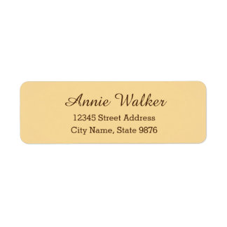 Modern -Yellow Ivory- Return Address Label