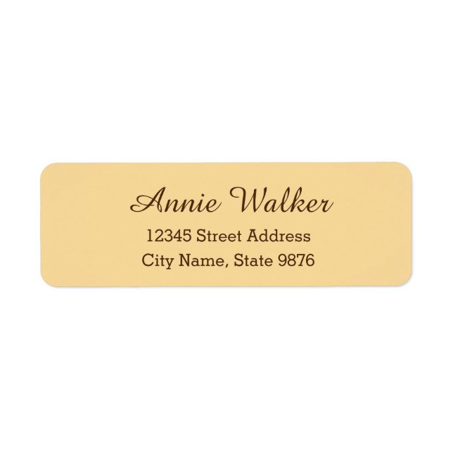 Modern -Yellow Ivory- Return Address Label (Front)