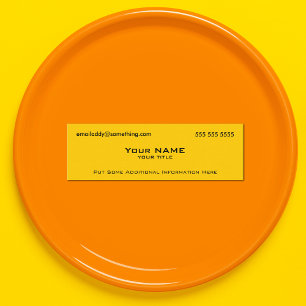 Modern Yellow Mini Business Card