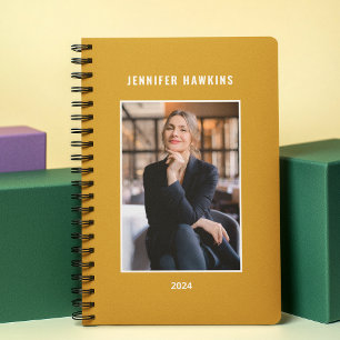 Modern Yellow Mustard Weekly Business Photo  Planner