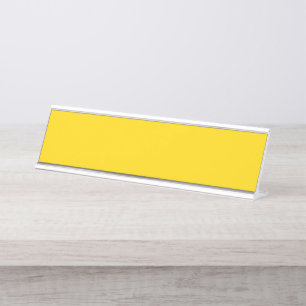 Modern Yellow Office Name Plate – Customizable