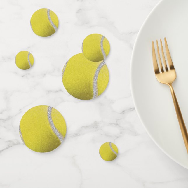 Modern Yellow Tennis Ball   Confetti (Group)