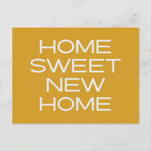Modern Yellow Unique Simple We Moved New Address Postcard