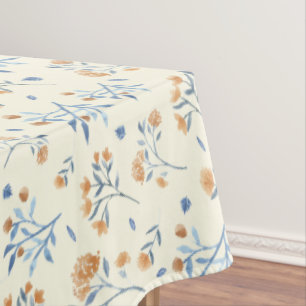 Modern Yellow Vintage Wildflower Pattern   Tablecloth