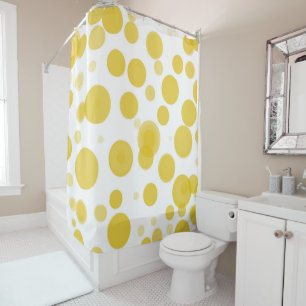 Modern Yellow & White Polka Dot Bubbles Party